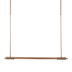 Lampa wisząca LED miedź szczotkowana — 12W, 100 cm aluminium i silikon do salonu