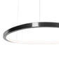 Czarna lampa wisząca LED z ringami — ø94 cm, 3966 lm do salonu i jadalni