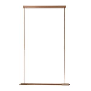 Lampa wisząca LED miedź szczotkowana — 12W, 100 cm aluminium i silikon do salonu