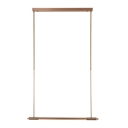 Lampa wisząca LED miedź szczotkowana — 12W, 100 cm aluminium i silikon do salonu