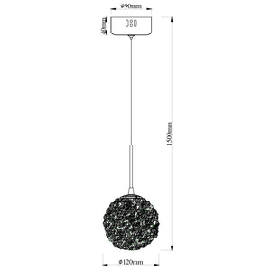 Złota lampa wisząca z kryształem K9 G9 — 150 cm, elegancka do salonu i jadalni