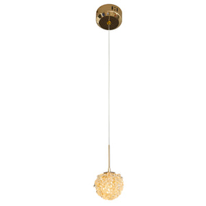 Złota lampa wisząca z kryształem K9 G9 — 150 cm, elegancka do salonu i jadalni