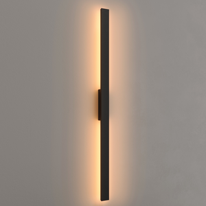 Czarny kinkiet elewacyjny LED 120 cm — podłużna oprawa 20W do nowoczesnej fasady