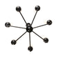 Czarny żyrandol z 7 punktami światła — ø70 cm, styl nowoczesny do salonu i jadalni