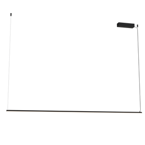 Czarna lampa wisząca LED 150 cm — 38W, liniowa oprawa nad stół i do jadalni