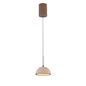 Lampa wisząca z kloszem z trawertynu LED — regulowana wysokość, do jadalni i kuchni