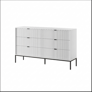 Komoda Beri – 6 szuflad z ryflowanym frontem