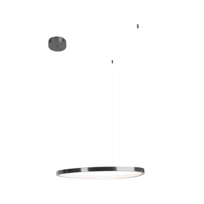 Czarna lampa wisząca LED z ringami — ø55 cm, 1420 lm do jadalni i kuchni