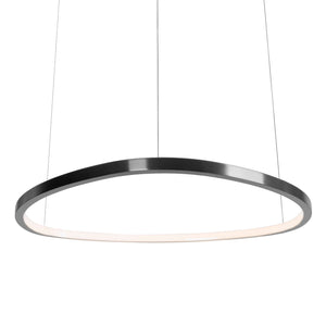 Czarna lampa wisząca LED z ringami — ø74 cm, 1732 lm do salonu i jadalni