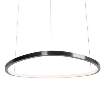 Czarna lampa wisząca LED z ringami — ø74 cm, 1732 lm do salonu i jadalni