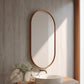 Lustro Senso Copper  owalne w ramie aluminiowej kolor miedzi 50×90 cm