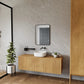 Lustro Senso w czarnej ramie aluminiowej 60×80 cm