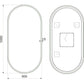 Lustro Kos z oświetleniem LED 50×100 cm