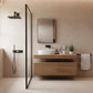 Lustro Porto LED w czarnej ramie aluminiowej 60×80 cm