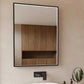 Lustro Porto LED w czarnej ramie aluminiowej 60×80 cm