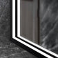 Lustro Como LED w czarnej ramie aluminiowej 50×90 cm