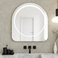 Lustro Glam Black LED w czarnej ramie aluminiowej 75×80 cm