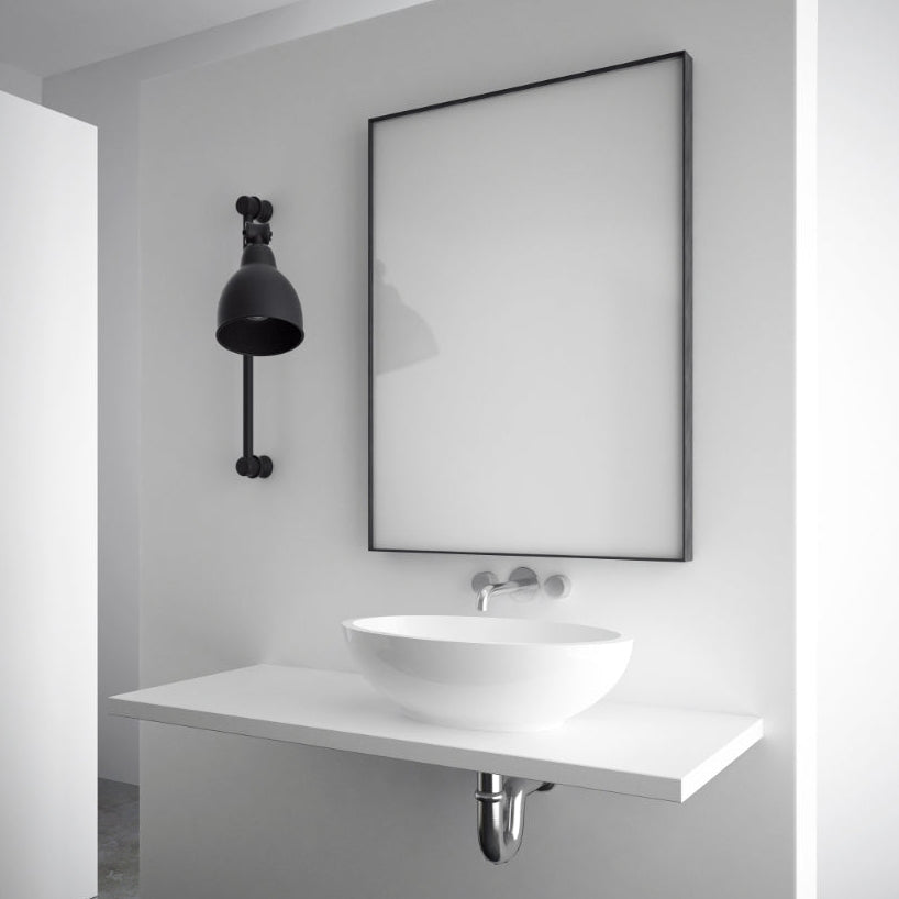 Lustro Classic Black w czarnej ramie aluminiowej 60×80 cm