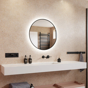 Lustro Loft Black z oświetleniem LED
