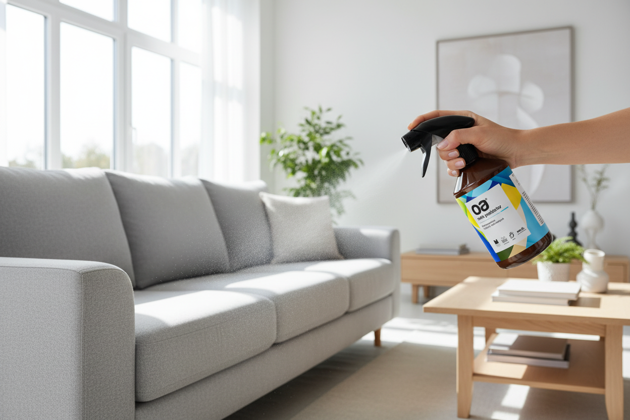 OA Sofa Protector w użyciu na sofie