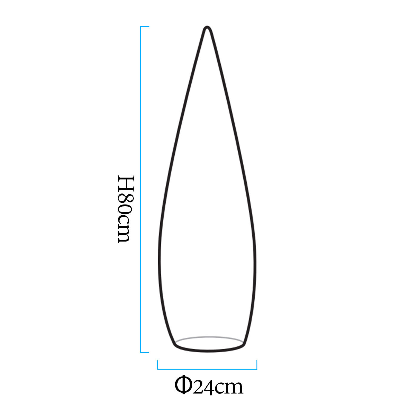 Lampa ogrodowa stojąca duszek GHOST LED RGBW 16 kolorów 80 cm