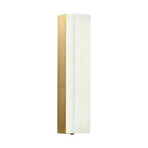 Lampa ścienna BLOCK 40 cm - kinkiet prostokątny, biały marmur i mosiądz