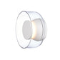 Lampa ścienna DONUT 18 – LED, szkło transparentne, biały środek