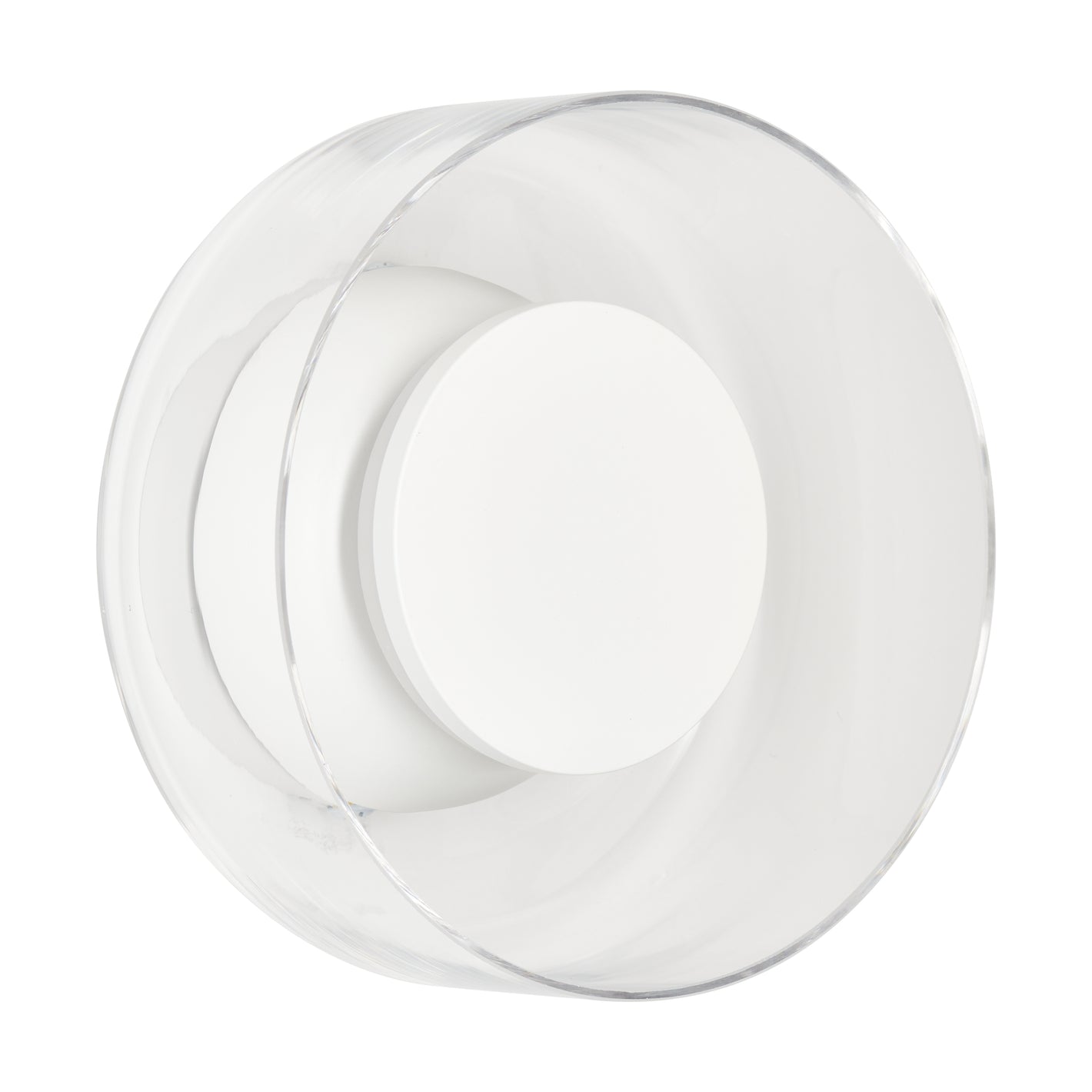 Lampa ścienna DONUT 18 – LED, szkło transparentne, biały środek