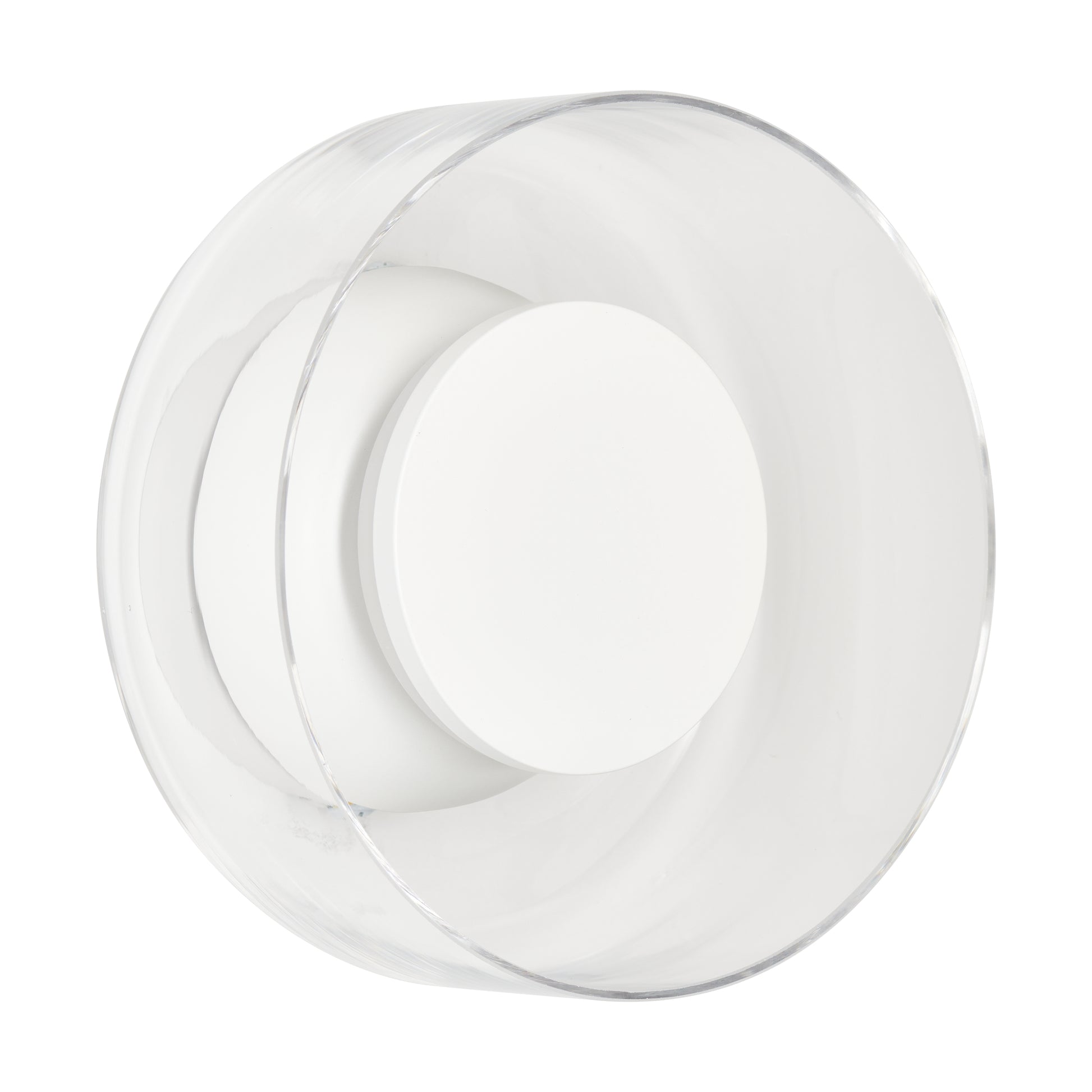 Lampa ścienna DONUT 18 – LED, szkło transparentne, biały środek