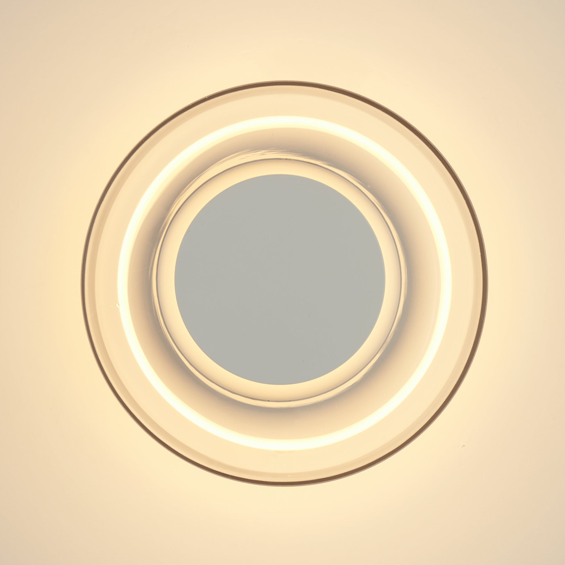 Lampa ścienna DONUT 18 – LED, szkło transparentne, biały środek