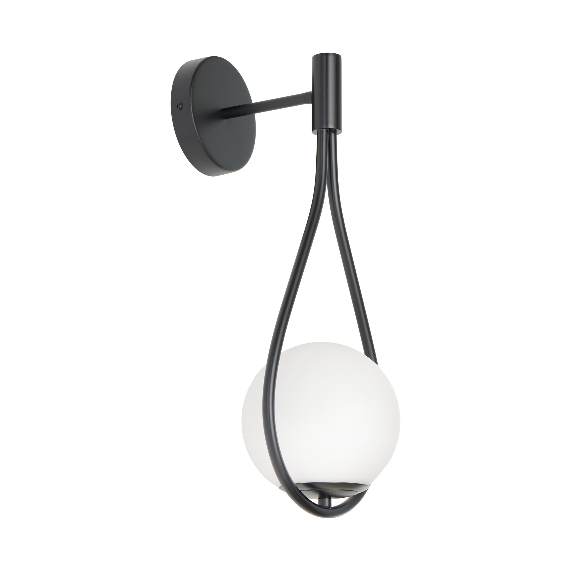 Lampa ścienna DROP, 45 cm - czarny, do wnętrz mieszkalnych i komercyjnych