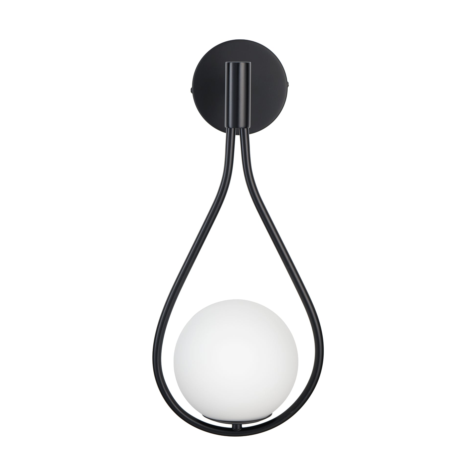 Lampa ścienna DROP, 45 cm - czarny, do wnętrz mieszkalnych i komercyjnych