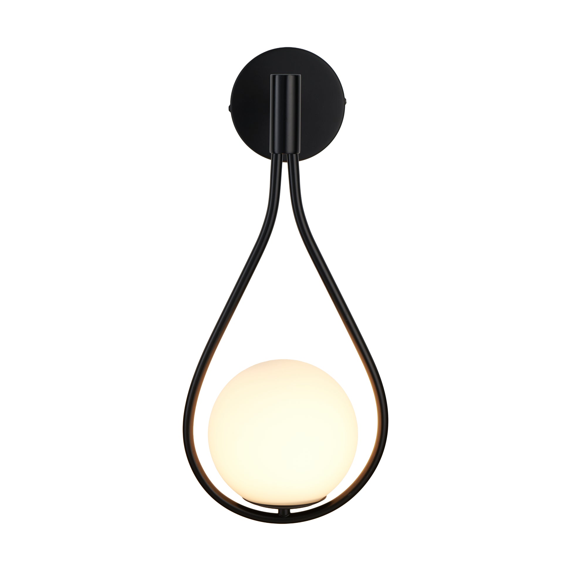 Lampa ścienna DROP, 45 cm - czarny, do wnętrz mieszkalnych i komercyjnych