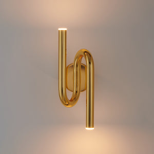 Lampa ścienna MYK LED złota 38 cm