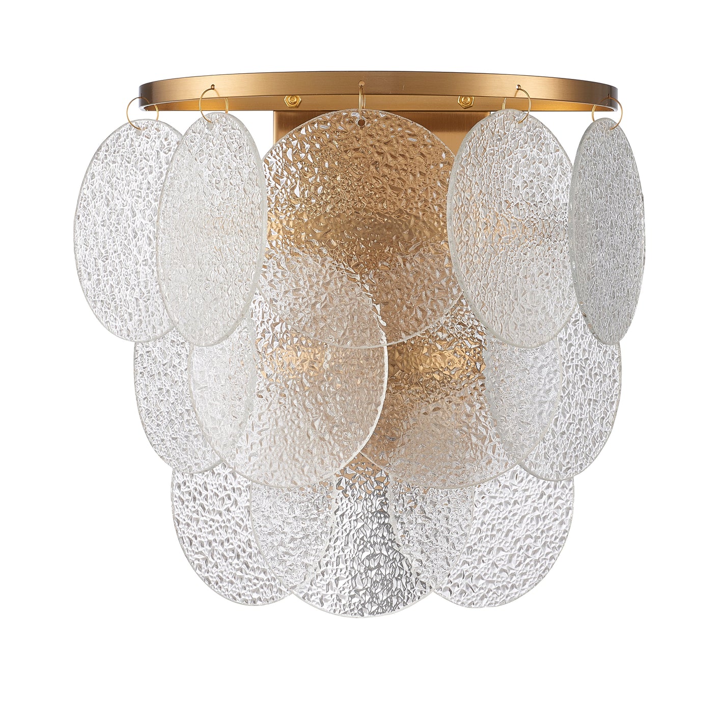 Lampa ścienna FIORE 30 cm - kinkiet złoty, kryształowy