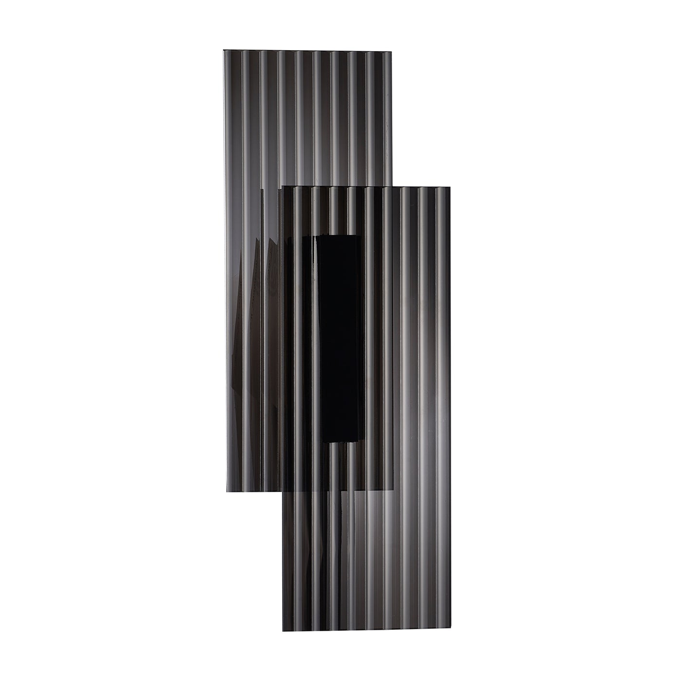 Lampa ścienna NOIR LED, kinkiet czarny ryflowany dwustronny