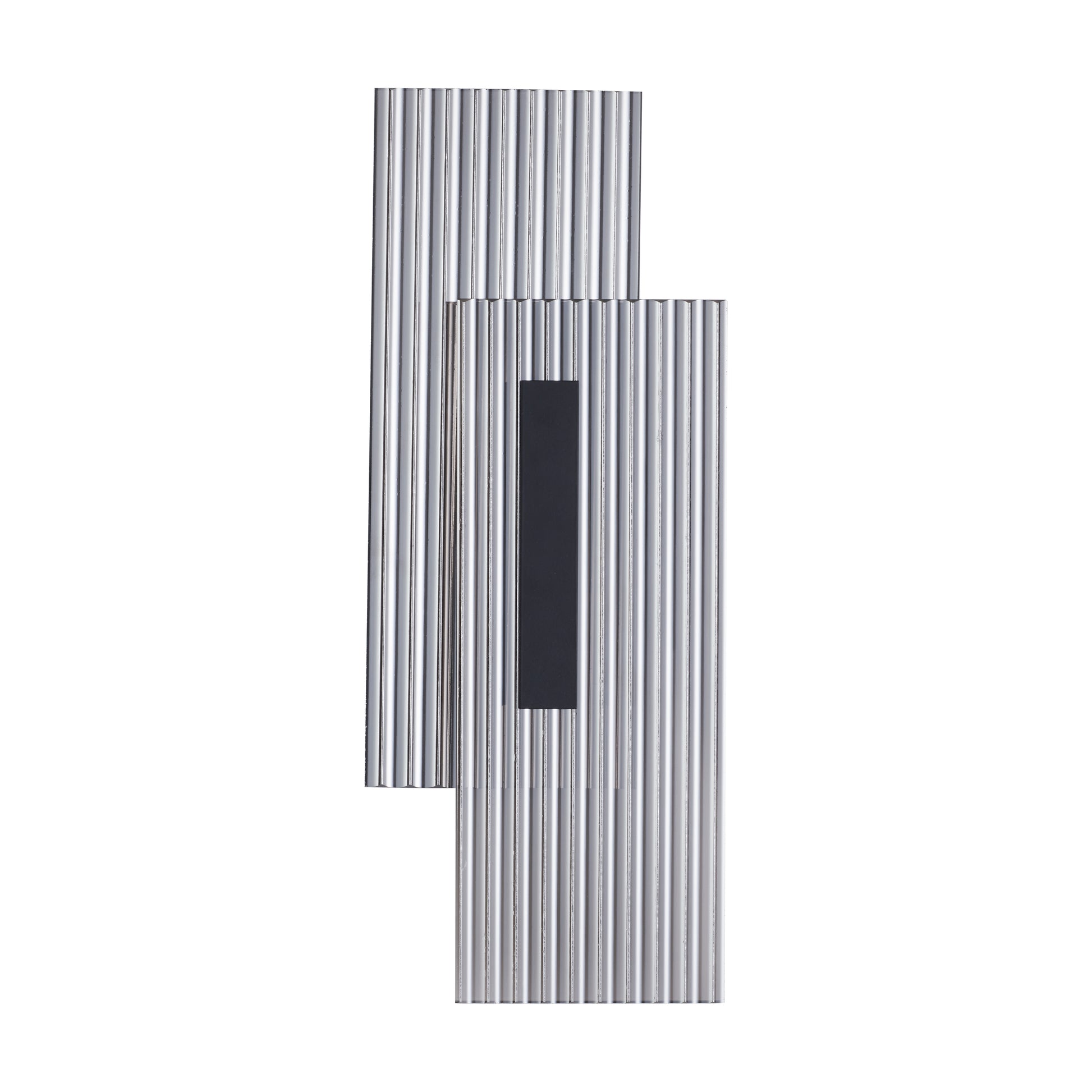 Lampa ścienna NOIR LED, kinkiet czarny ryflowany dwustronny