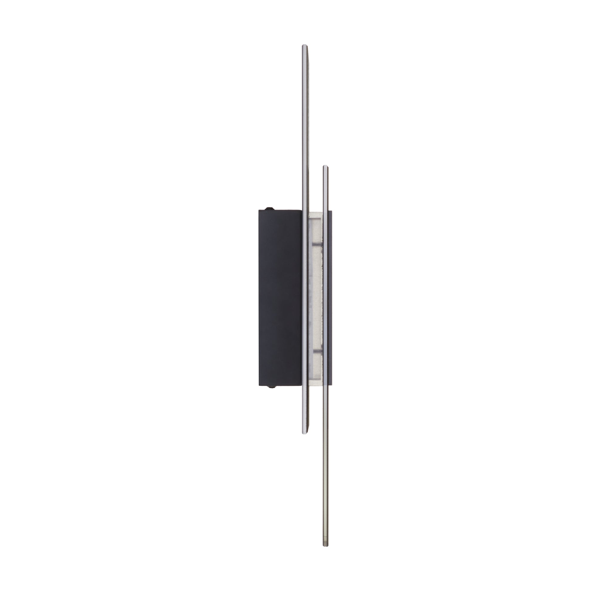 Lampa ścienna NOIR LED, kinkiet czarny ryflowany dwustronny