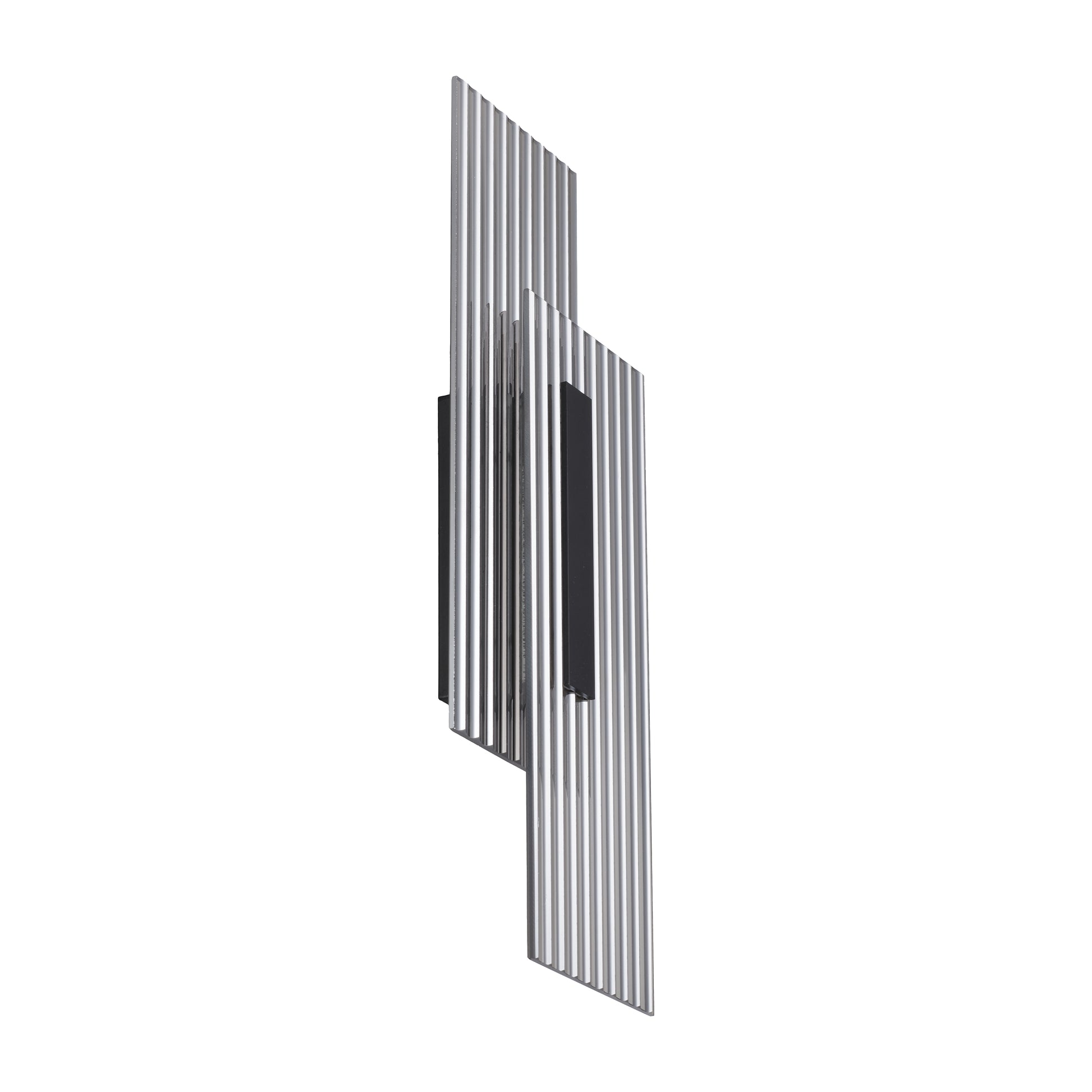 Lampa ścienna NOIR LED, kinkiet czarny ryflowany dwustronny