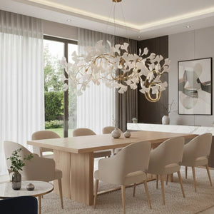 Lampa wisząca BOTANIKA WAVE 125 cm - złota, G9, regulowana, designerska