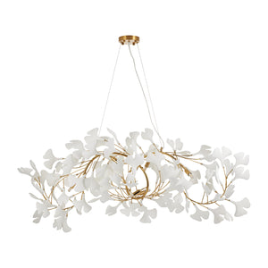 Lampa wisząca BOTANIKA WAVE 125 cm - złota, G9, regulowana, designerska