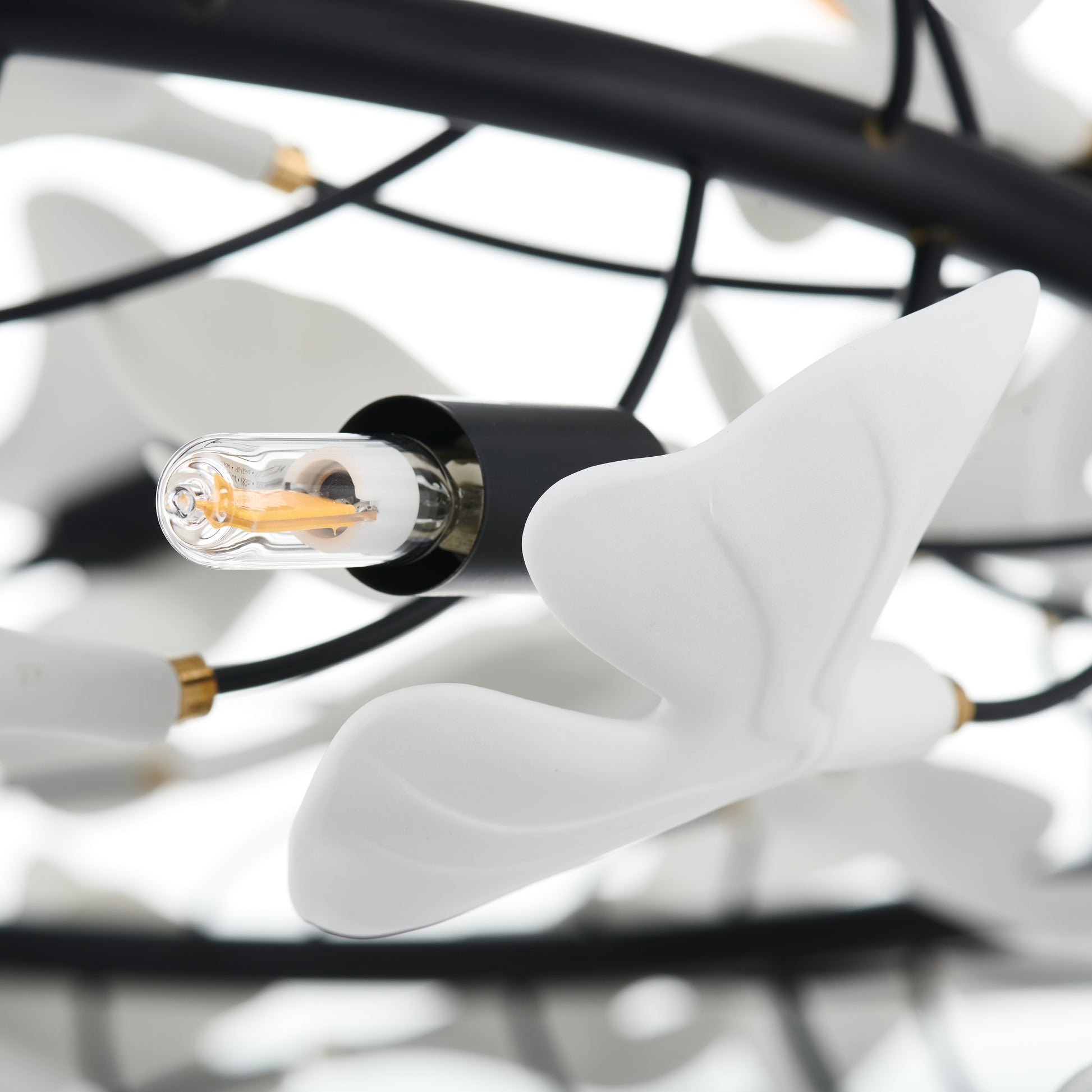 Lampa wisząca BOTANIKA 150 cm - czarna, G9, regulowana, designerska