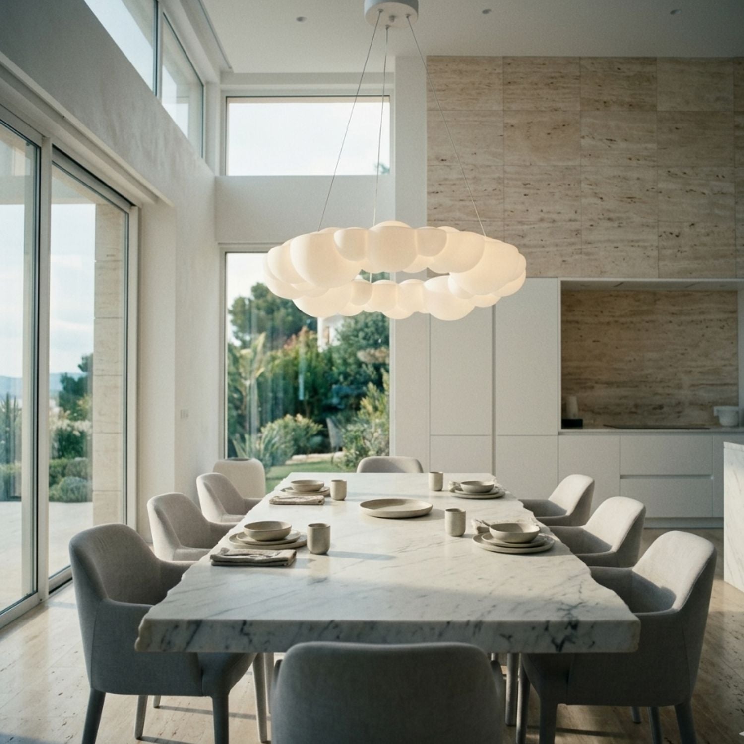 Lampa wisząca CLOUD 50 cm- akrylowa, w kształcie chmurki 4000K