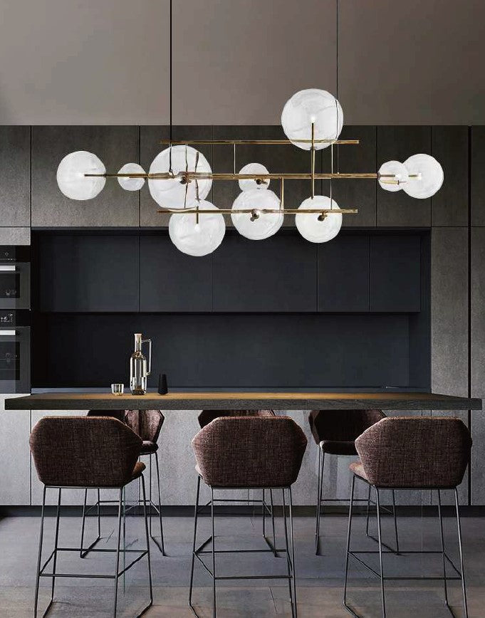 Lampa wisząca CHARM 200 - mosiądz, 200 cm