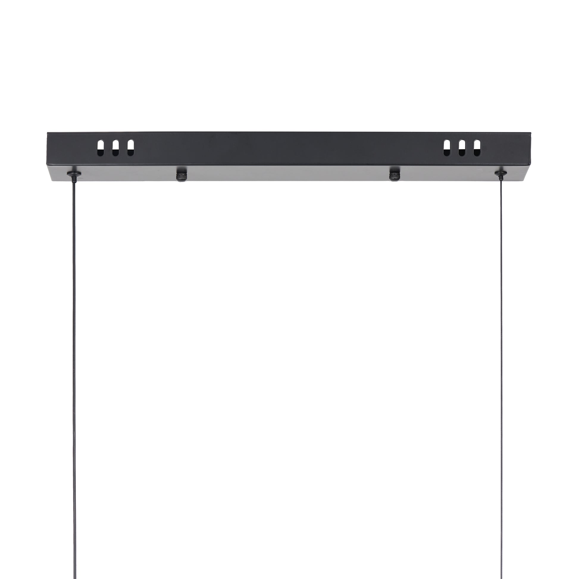Lampa wisząca BLAKE 140 cm  - LED, czarna, podłużna z sześcioma dymionymi kloszami