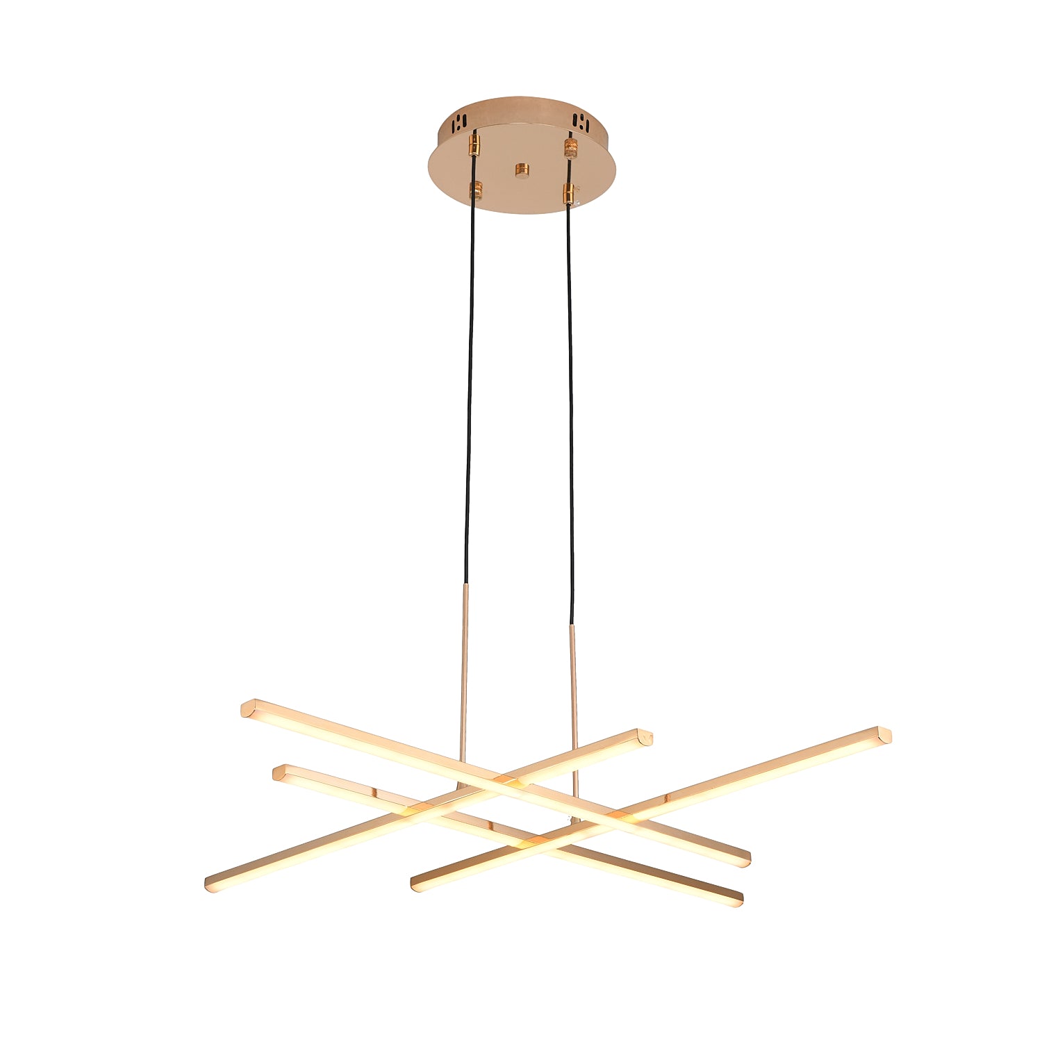 Lampa wisząca CRISS CROSS LED złota 78 cm