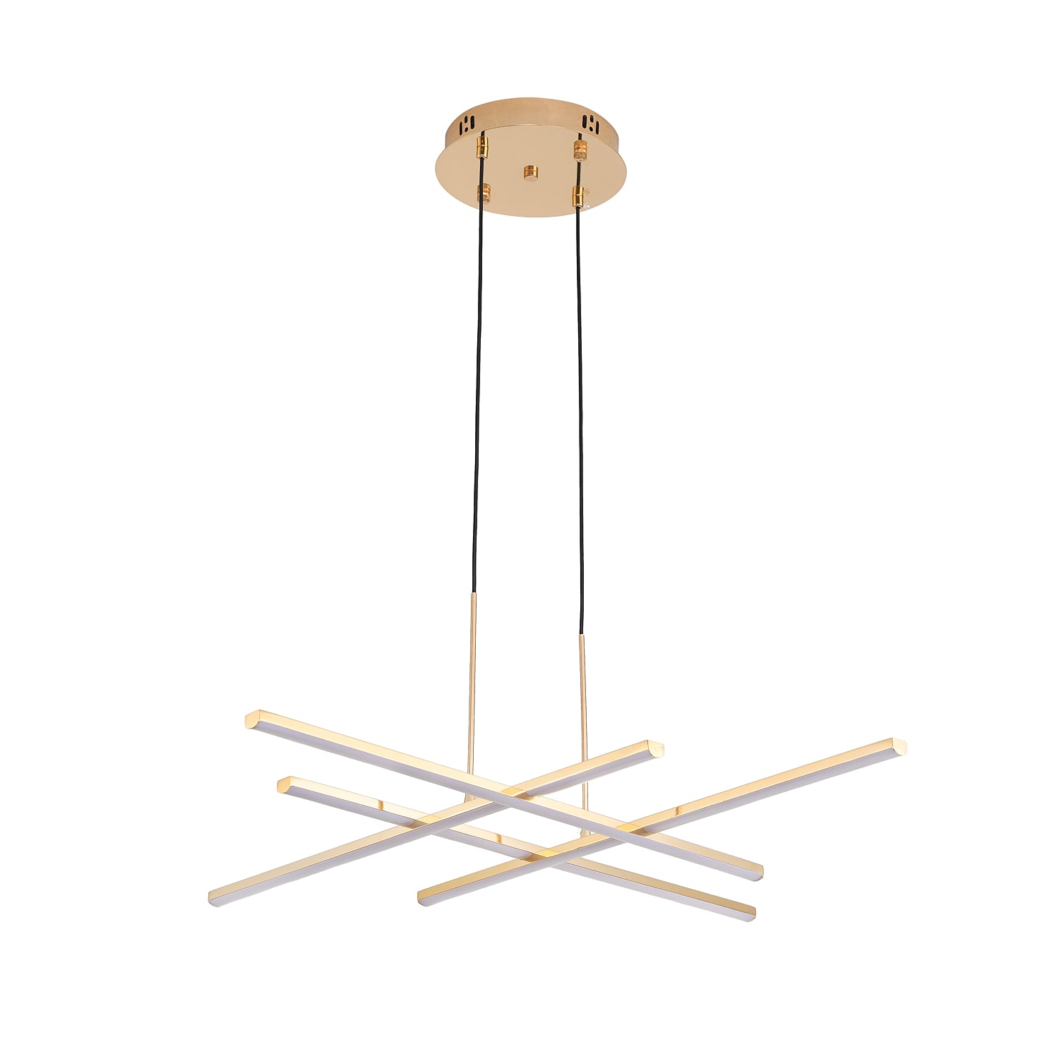 Lampa wisząca CRISS CROSS LED złota 78 cm