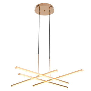 Lampa wisząca CRISS CROSS LED złota 78 cm