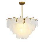 Lampa wisząca FIORE 60 cm – biały szklany klosz