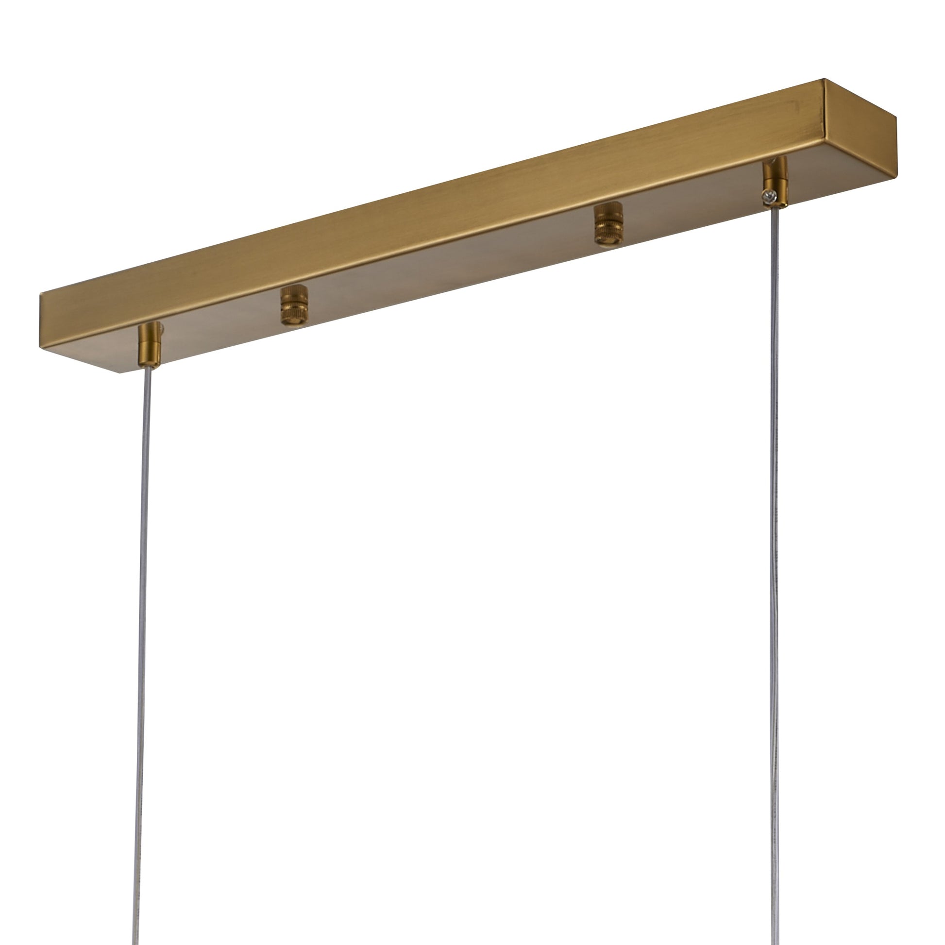 Lampa wisząca BACCIO 120 cm - LED, złota  listwa ze szklanymi kloszami